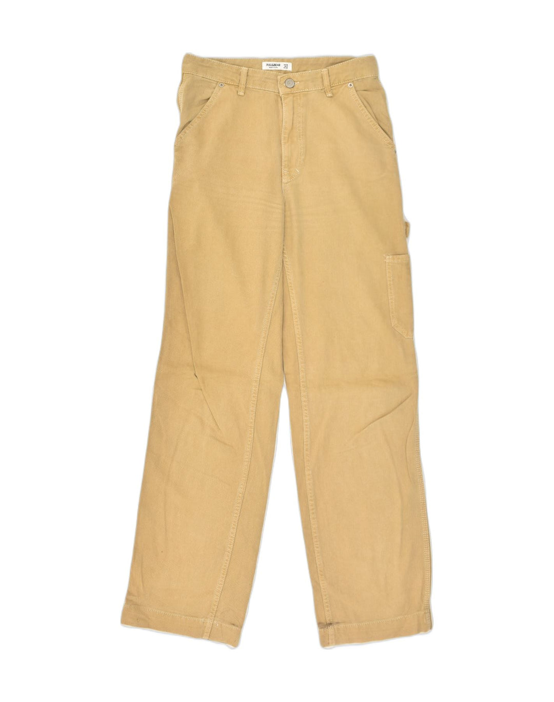 PULL & BEAR Womens Cargo Straight Jeans EU 36 Small W28 L33 Beige Cotton | Vintage Pull & Bear | Thrift | Second-Hand Pull & Bear | Used Clothing | Messina Hembry 