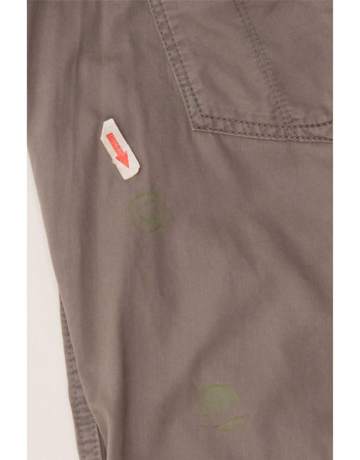 Eddie Bauer Damen Chino-Shorts US 12 Large W34 Graue Baumwolle