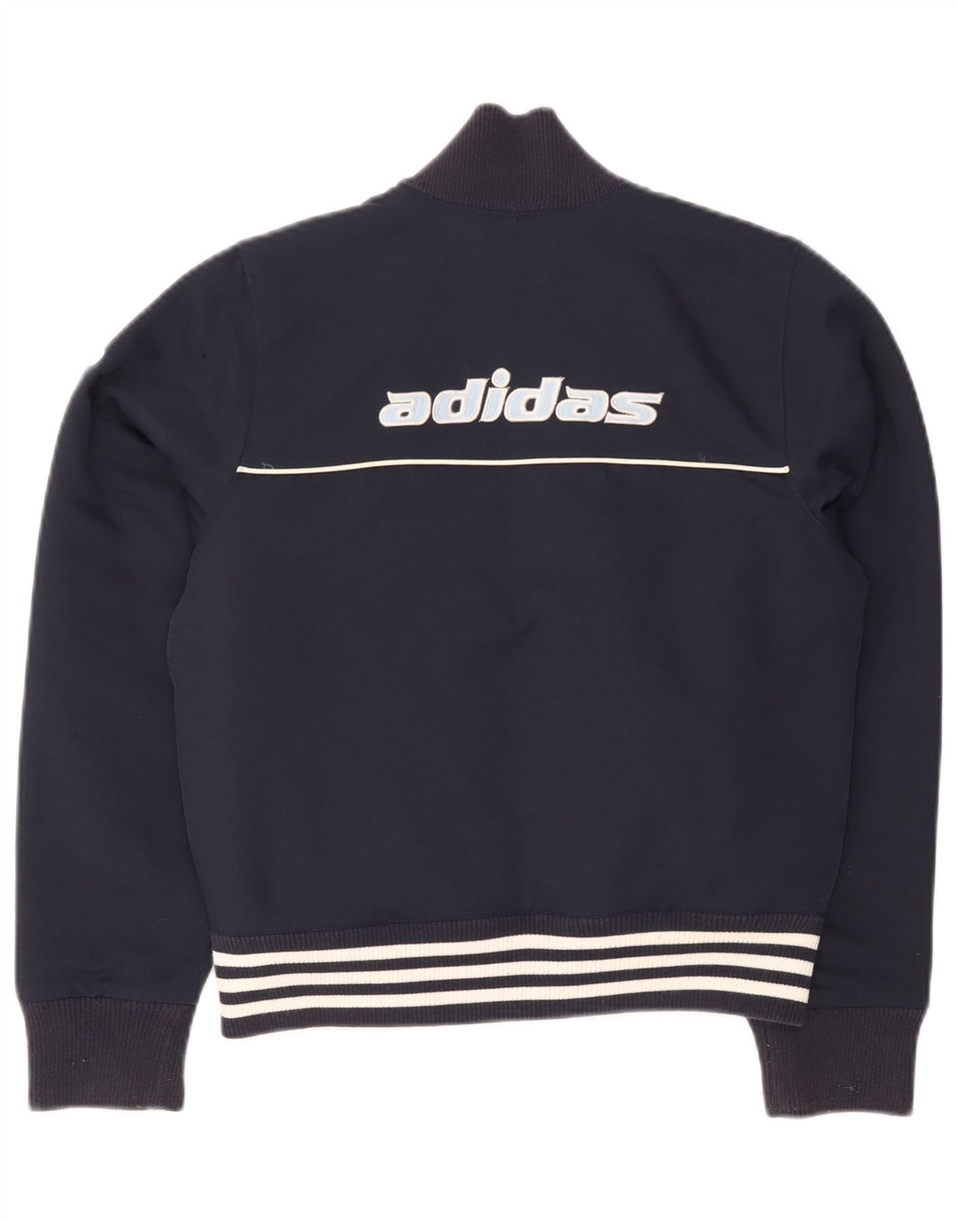 Adidas Damen Graphic Bomberjacke UK 12 Medium Marineblau Polyester