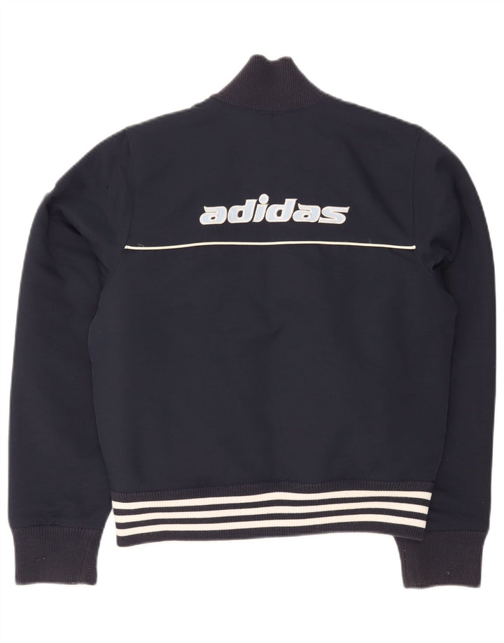 Adidas Damen Graphic Bomberjacke UK 12 Medium Marineblau Polyester