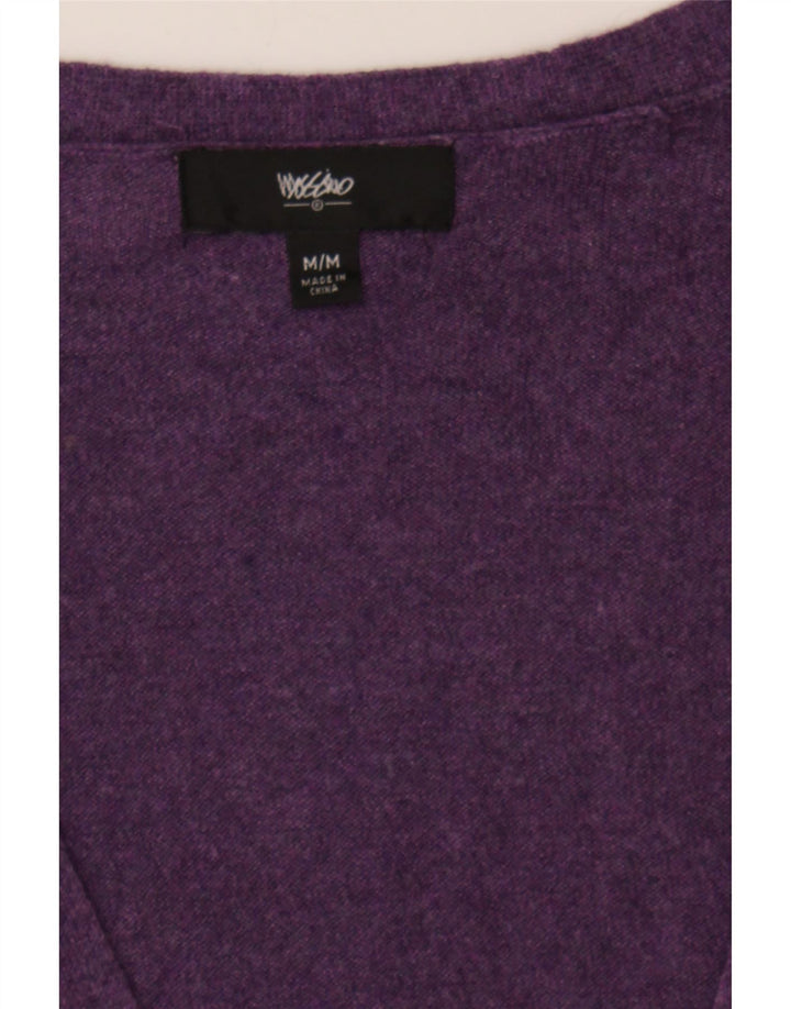 MOSSIMO Womens Cardigan Sweater UK 12 Medium Purple Nylon Vintage Mossimo and Second-Hand Mossimo from Messina Hembry 