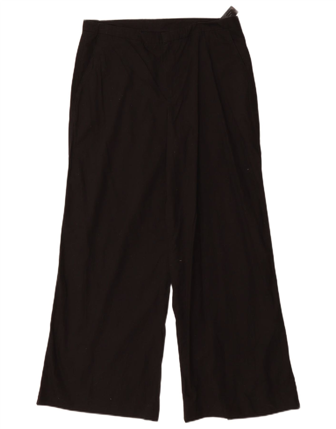 MASSIMO DUTTI Damen-Chinohose mit weitem Bein, EU 40, Mittel W30 L29, Schwarz