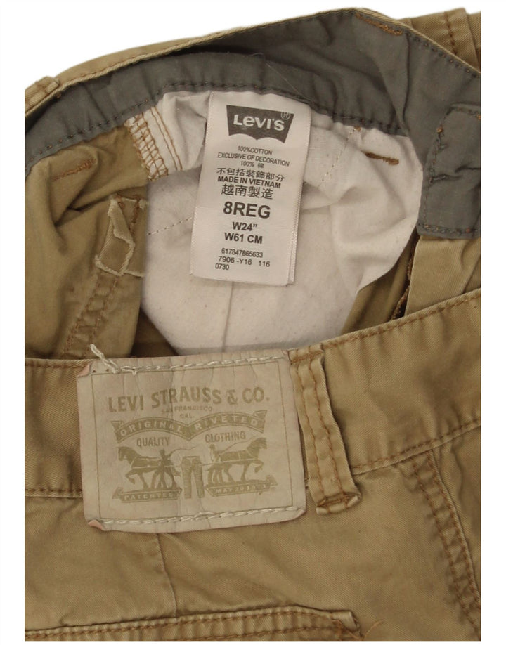 Levi's Cargo-Shorts für Jungen, 7–8 Jahre, W24, beige Baumwolle