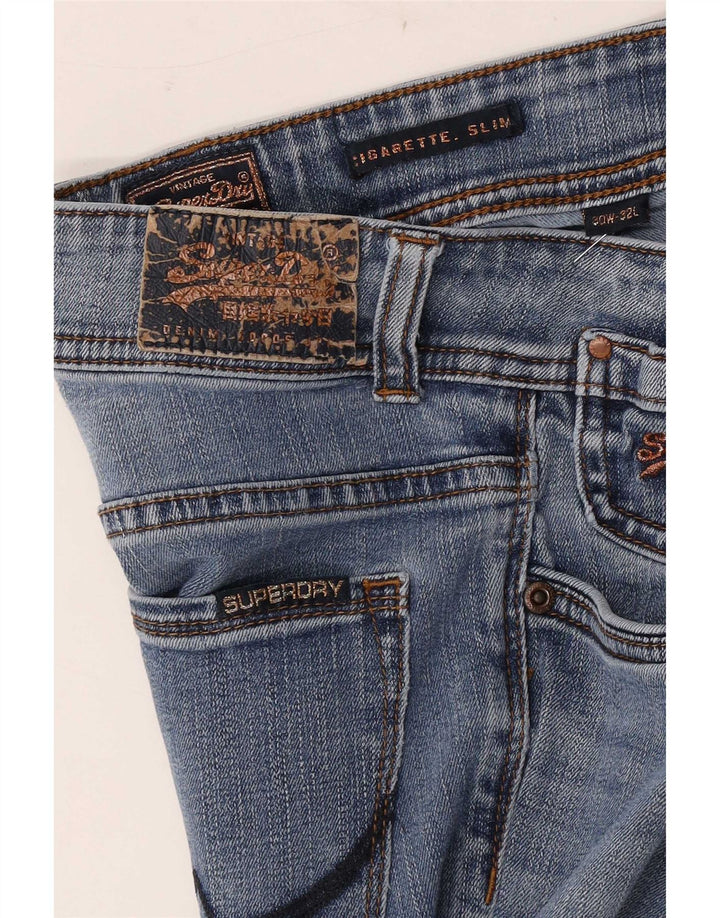 Superdry Damen Cigarette Slim Jeans W30 L32 Blau