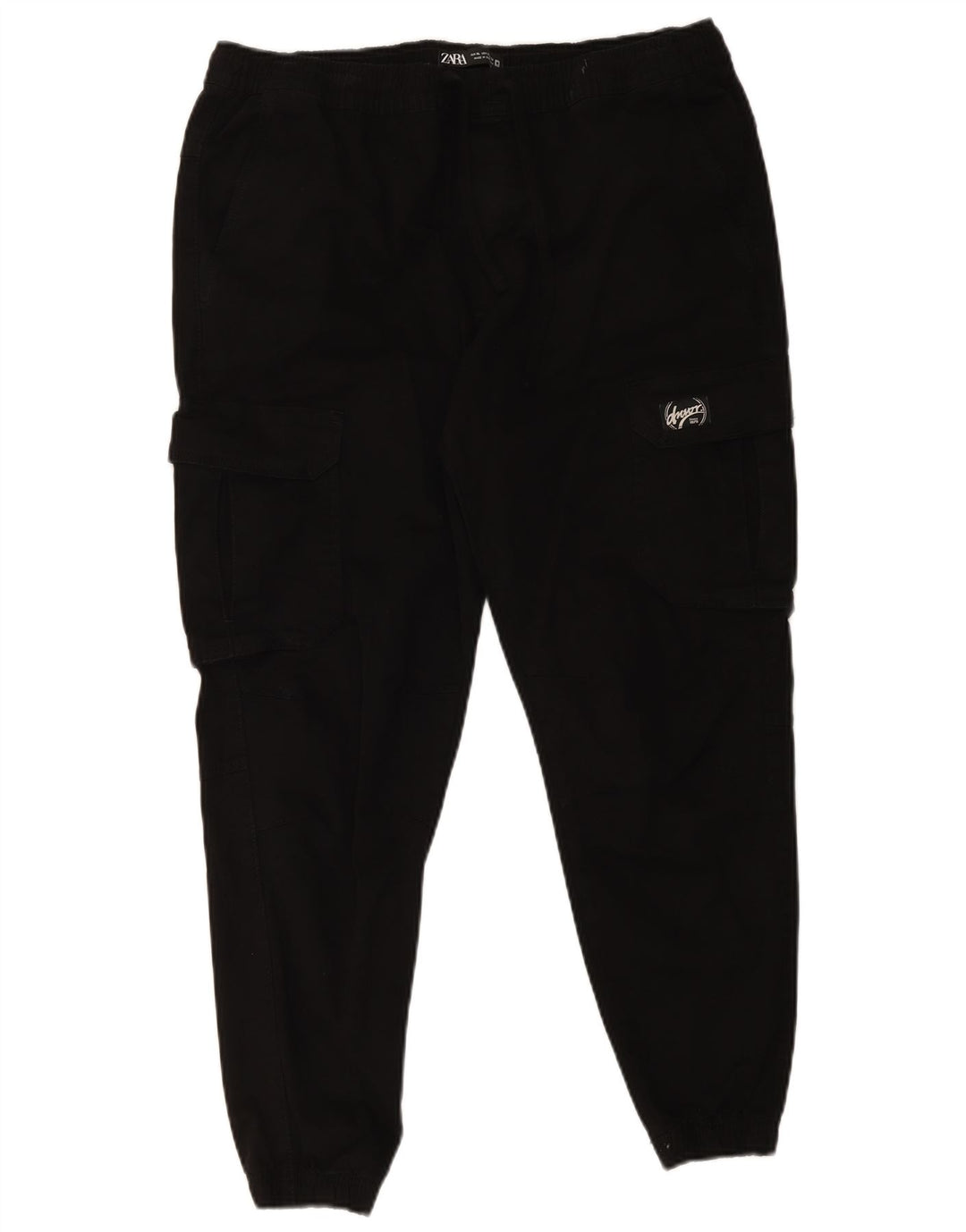 Zara Herren Jogger Cargo Hose XL W34 L26 Schwarz