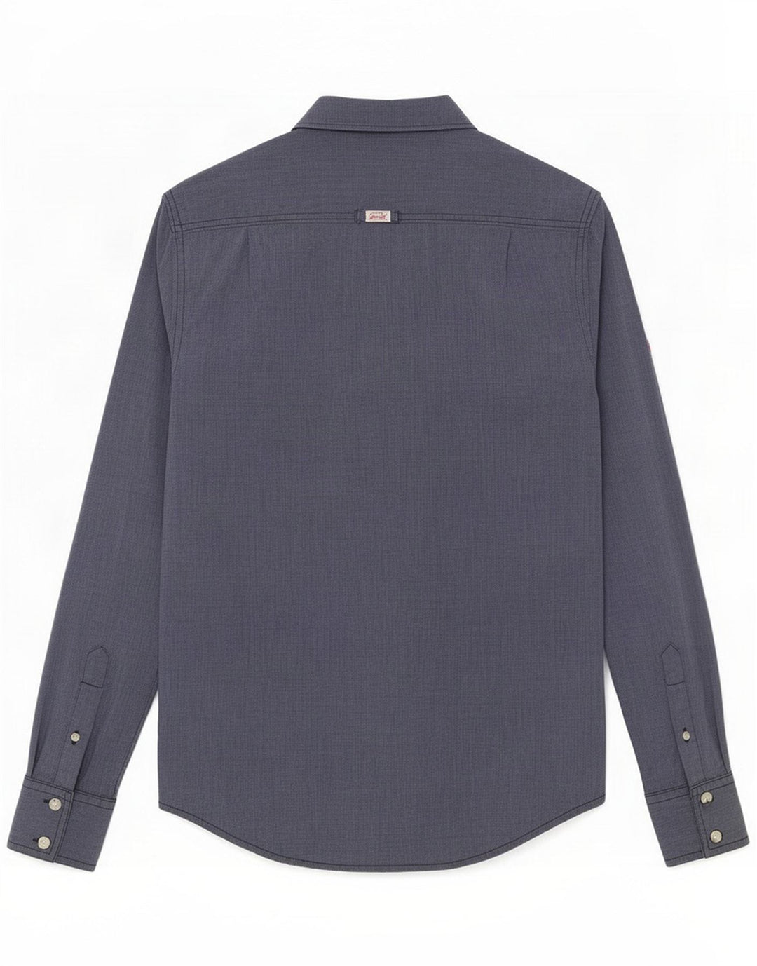 Superdry Herrenhemd mittelblaue Baumwolle