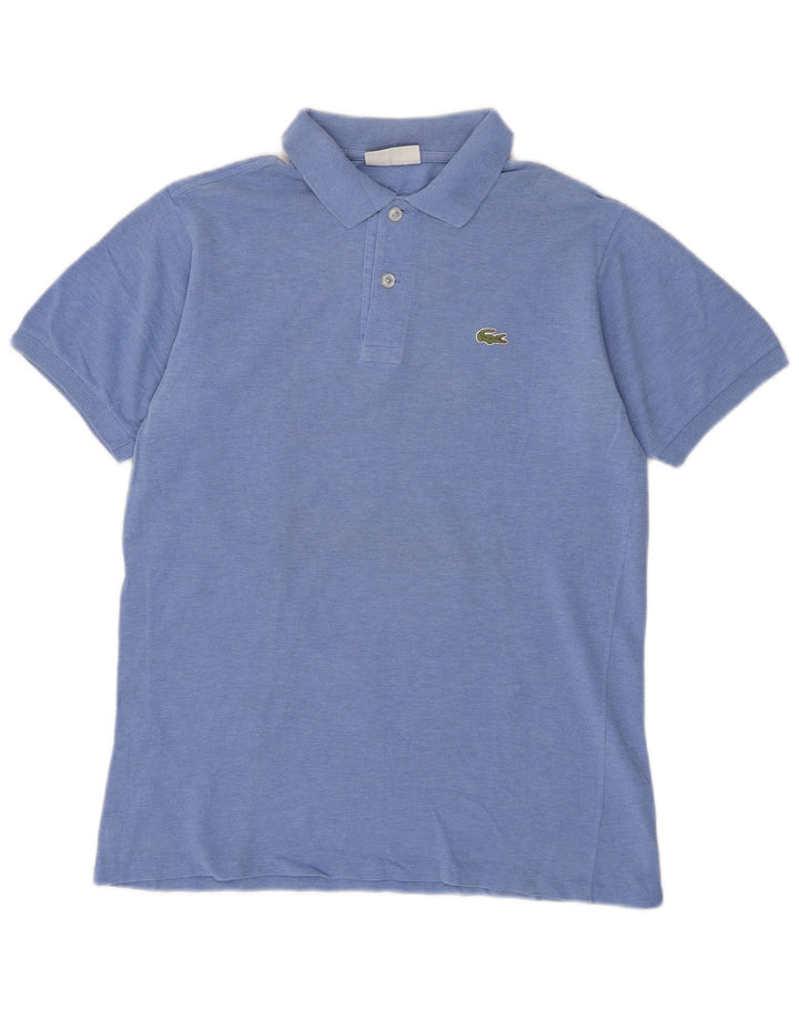 Lacoste Herren-Poloshirt, Größe 4, mittelblaue Baumwolle