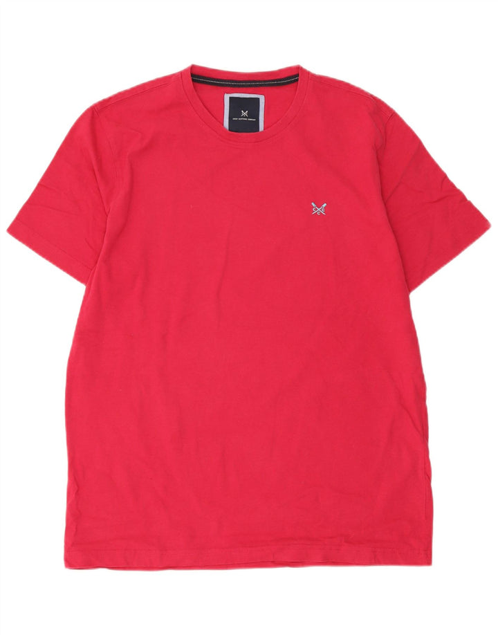 Crew Clothing Herren T-Shirt Top Large Rot Baumwolle