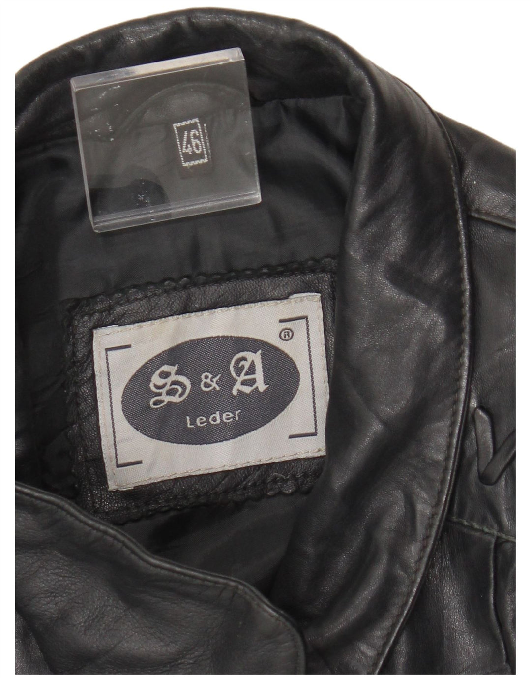 Vintage Damen Lederjacke IT 46 Großes schwarzes Leder