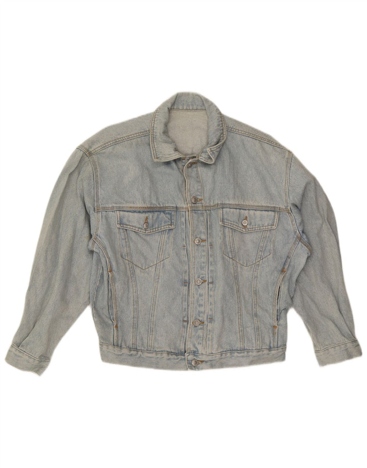 Vintage Damen Jeansjacke UK 16 Große blaue Baumwolle
