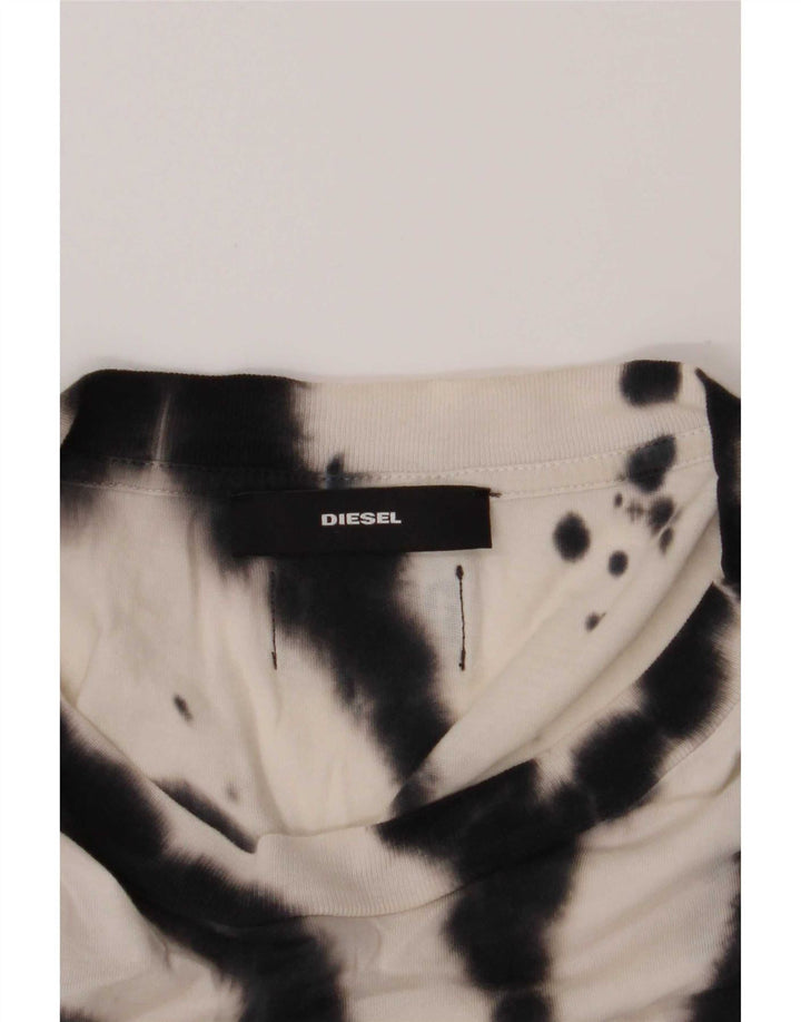 Diesel Herren Kurzarm-T-Shirt mit Grafik, Größe S, mehrfarbig, Batikfärbung