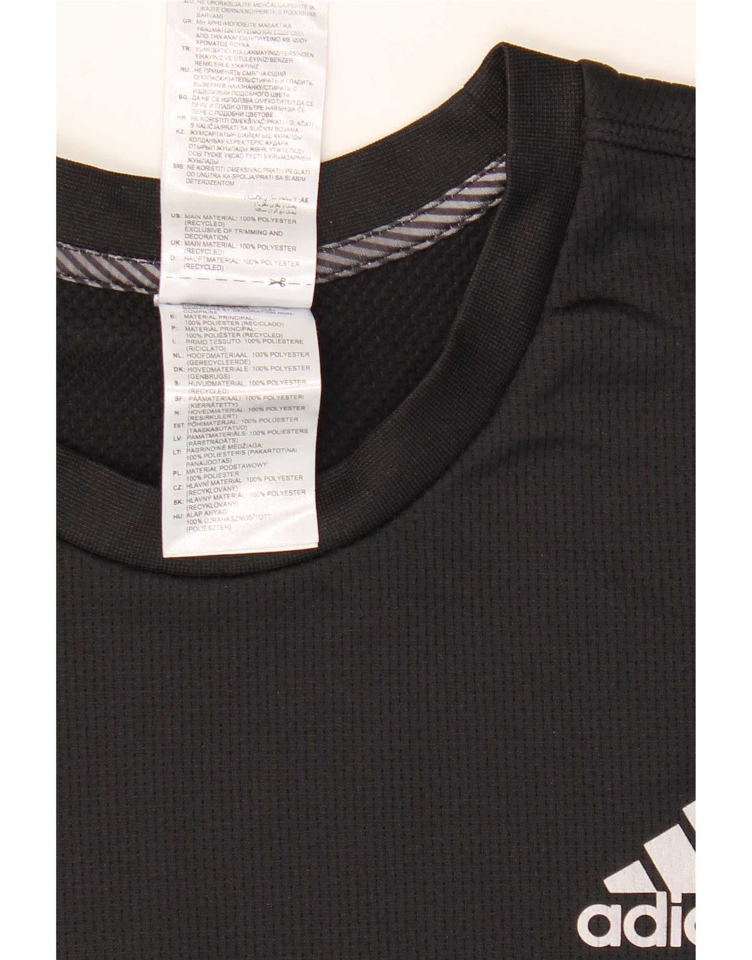 Adidas Herren Aeroready Top Langarm Großes schwarzes Colourblock-Polyester