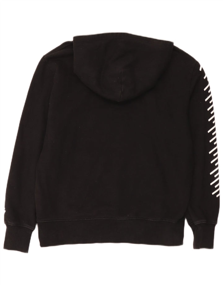 Superdry Herren-Pullover mit grafischem Kapuzenpullover, groß, aus schwarzer Baumwolle