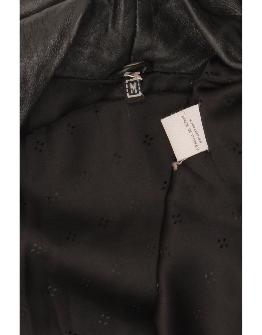 VINTAGE Damen Übergroßer Ledermantel UK 14 Mittelschwarzes Leder