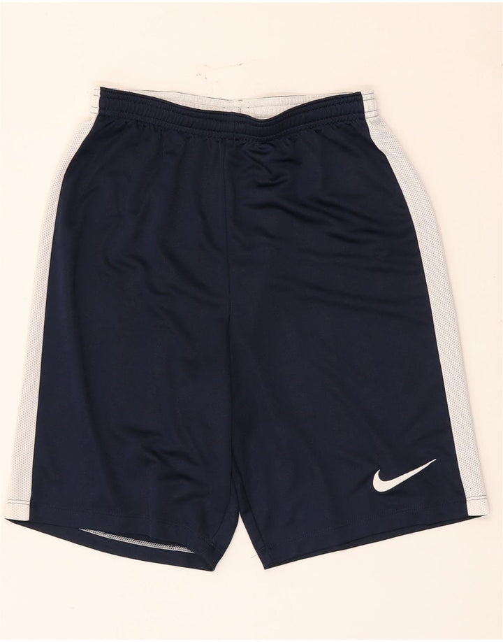 Nike Herren Dri Fit Sportshorts, Größe S, Marineblau, Farbblock-Polyester