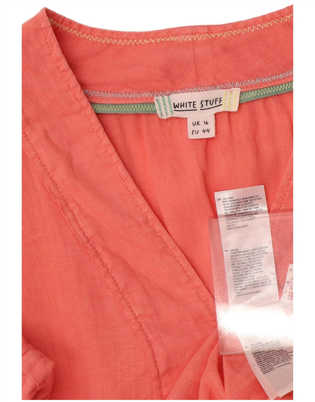 WHITE STUFF Womens Tunic Dress UK 16 Large Red Linen