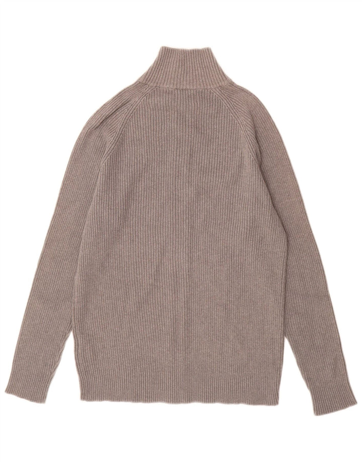 Jack & Jones Herren-Cardigan-Pullover aus mittelgrauer Baumwolle