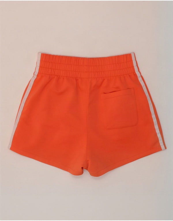 Adidas Damen Sportshorts UK 10 Small Orange Polyester