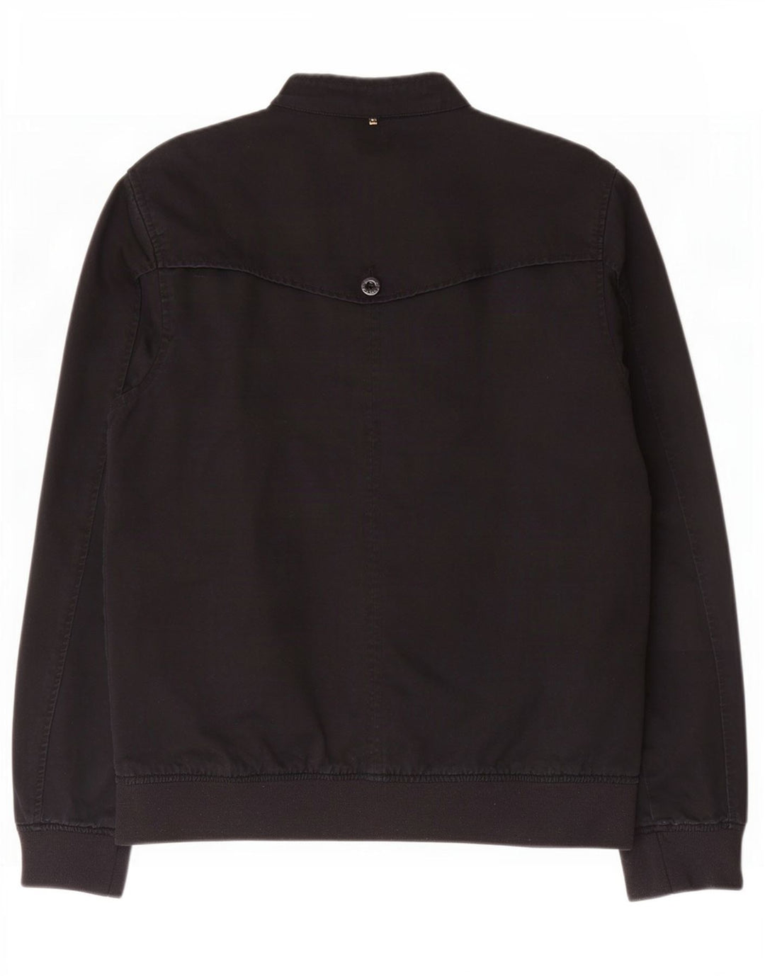 Pretty Green Herren Bomberjacke UK 40 Große schwarze Baumwolle