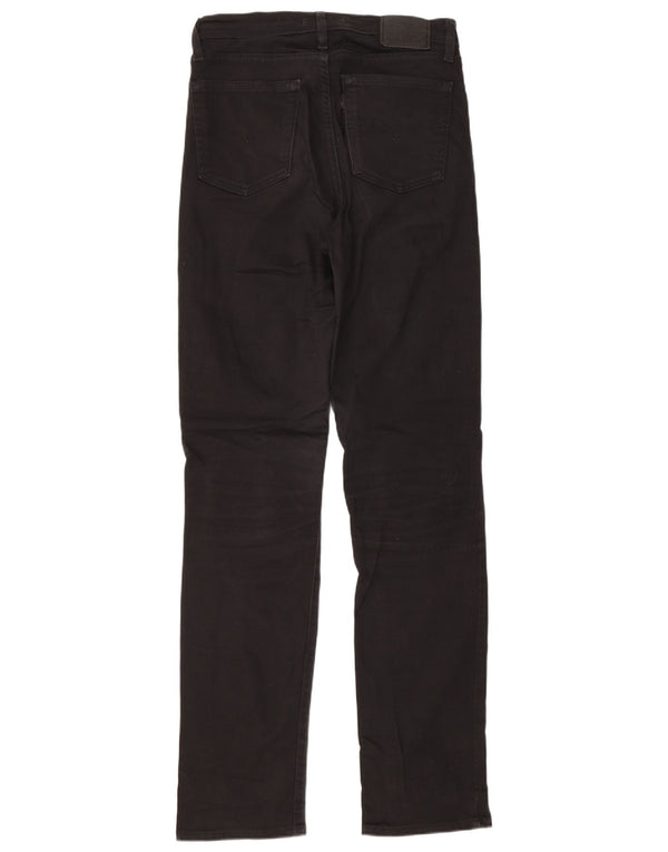 Levi's Damen 724 High Rise Straight Jeans W27 L32 Schwarze Baumwolle