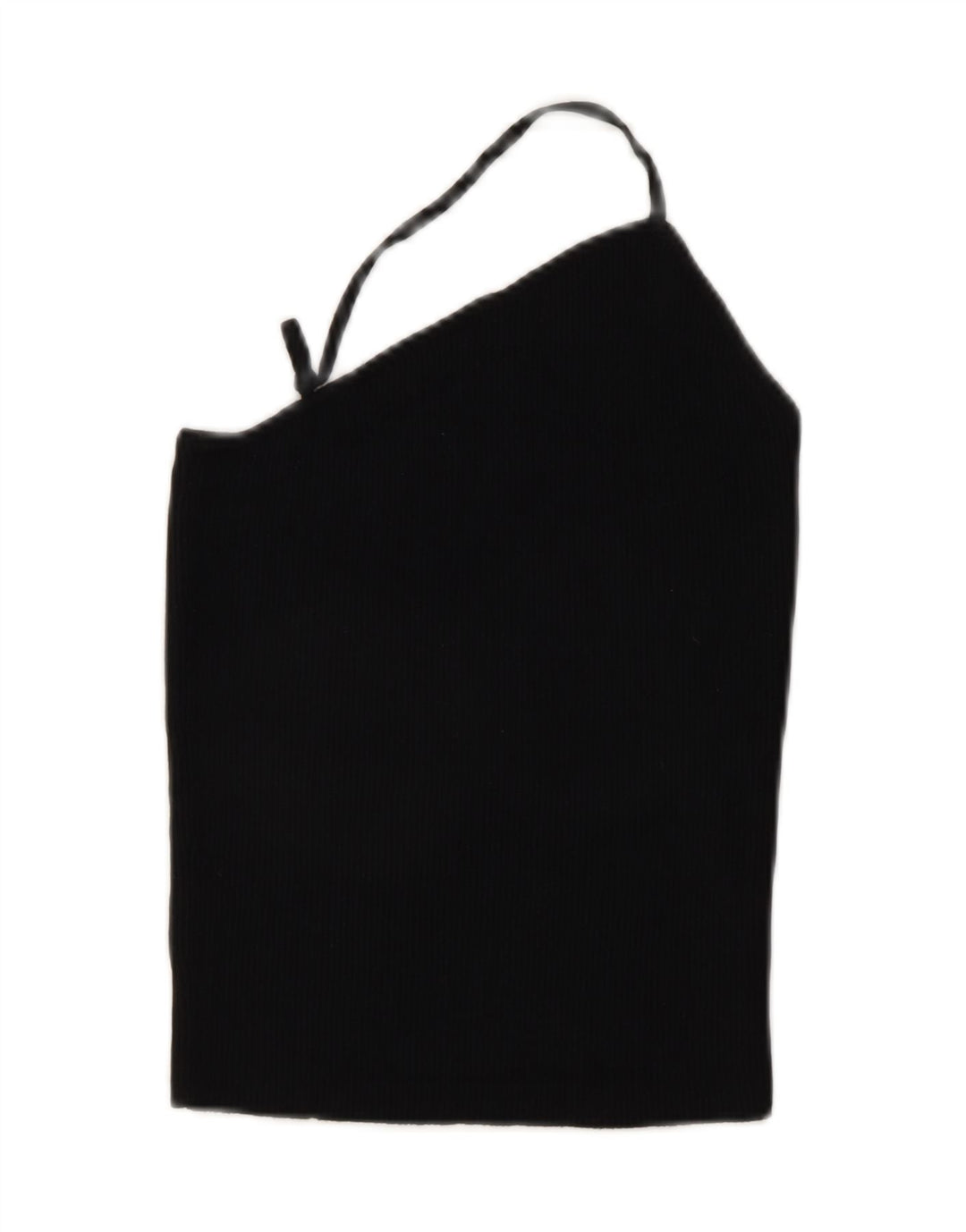 Zara Damen Crop Off Shoulder Top UK 8 Small Schwarze Viskose