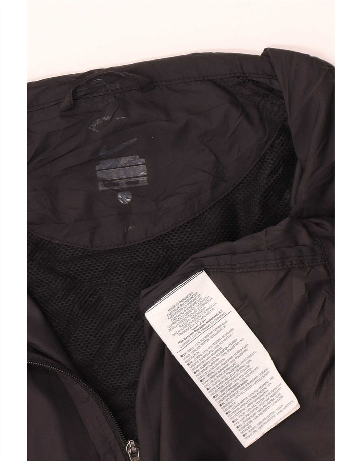 Nike Herren-Trainingsanzug-Top-Jacke XL, schwarzes Polyester