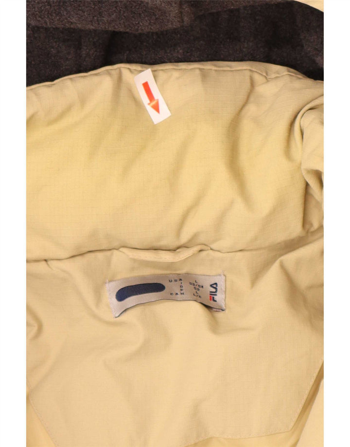 Fila Herren-Mantel mit Kapuze, gepolstert, UK 40, Größe L, Beige, Polyamid