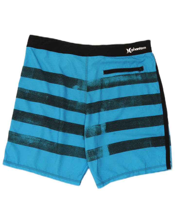 Hurley Herren Phantom Badeshorts, groß, blau gestreift