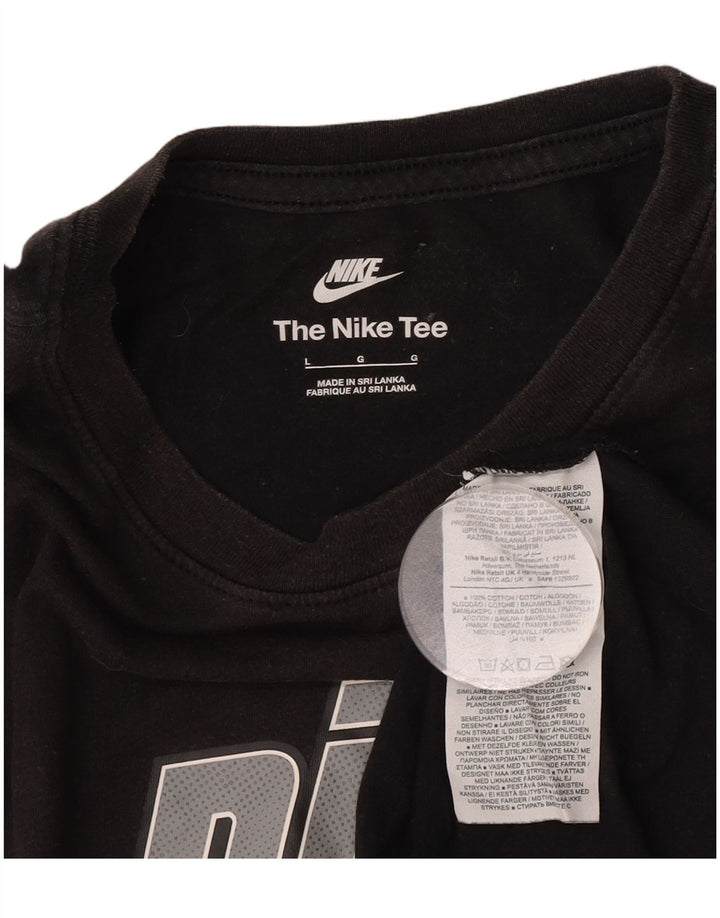 Nike Herren-T-Shirt mit Grafik, groß, aus schwarzer Baumwolle
