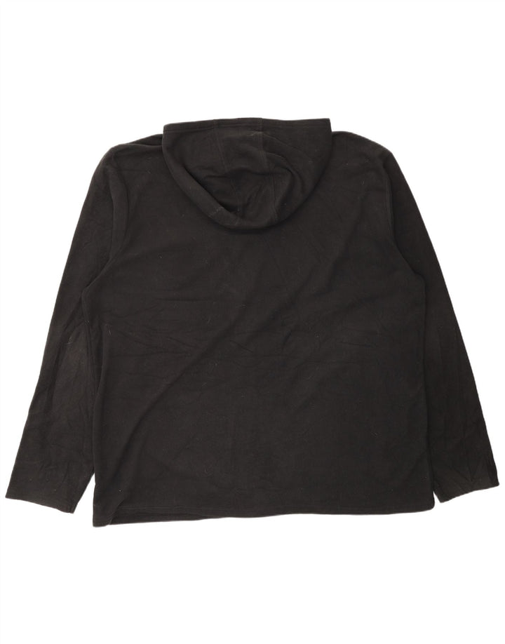 Mountain Warehouse Herren-Fleecejacke mit Kapuze, UK 46 3XL, schwarzes Polyester