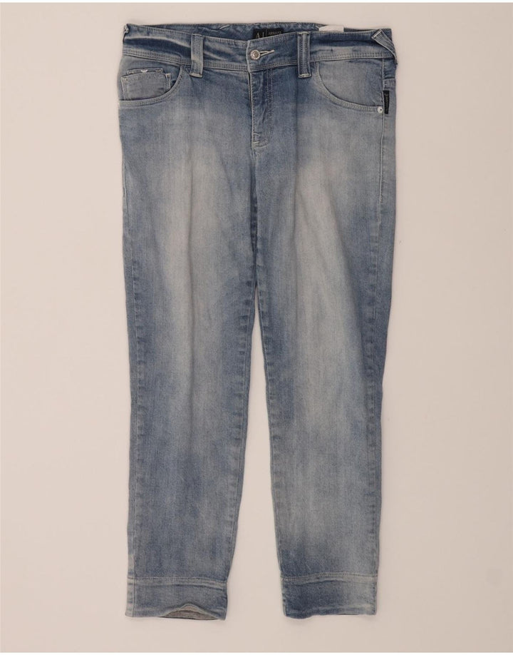 ARMANI Womens Crop Slim Jeans W27 L26 Blue Cotton Vintage Armani and Second-Hand Armani from Messina Hembry 
