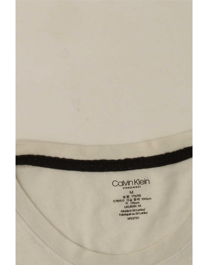 Calvin Klein Herren-T-Shirt mit Grafik, Mittelweiß, Farbblock