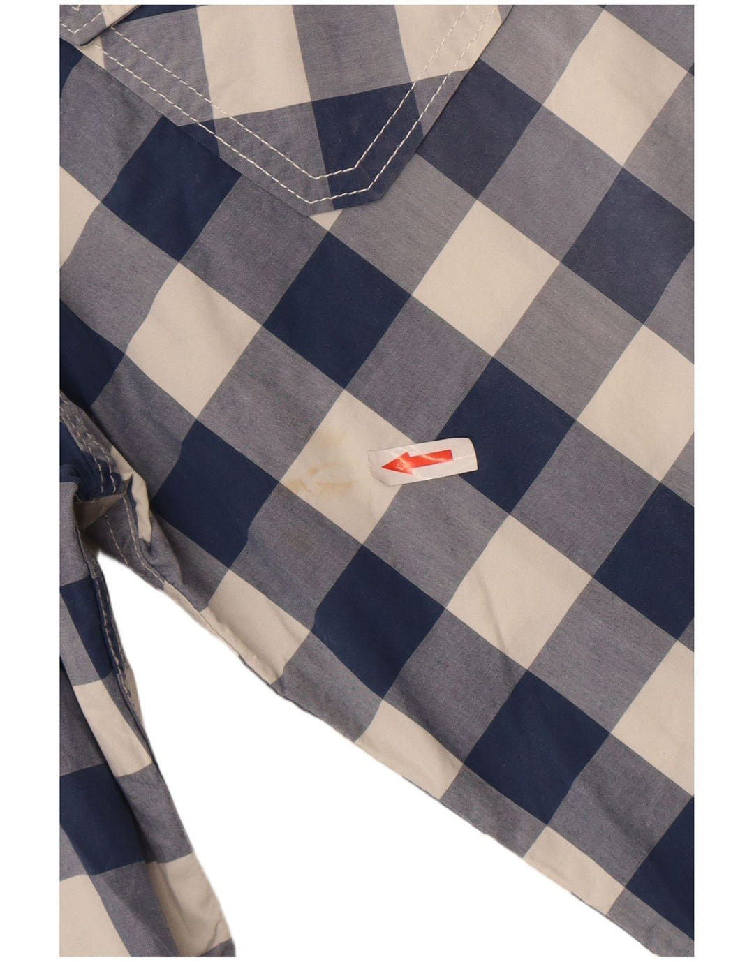 Superdry Herrenhemd 2XL aus blauer Gingham-Baumwolle