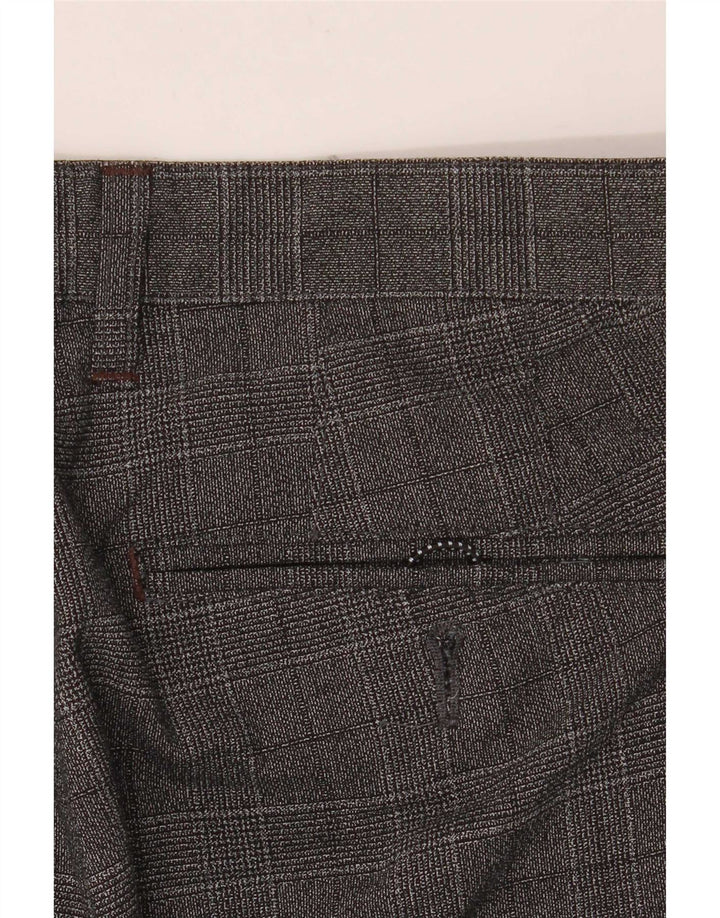 Ted Baker Slim-Anzughose für Herren, W32, L30, grau kariertes Polyester