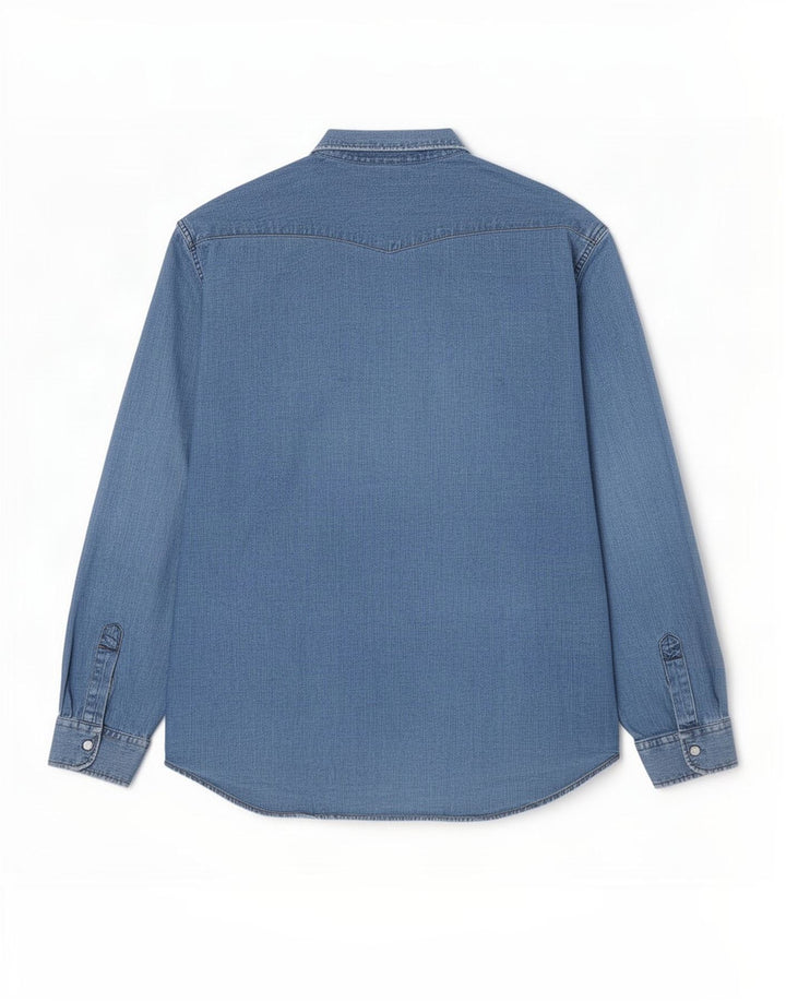 Carrera Herren Jeanshemd 2XL Blau Baumwolle