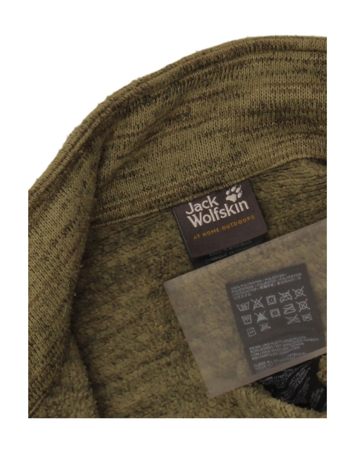 JACK WOLFSKIN Herren-Trainingsanzug, Oberteil, Jacke, klein, Khaki, geflecktes Polyester