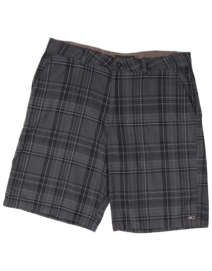 O'Neill Herren Chinoshorts W38 XL Marineblau kariertes Polyester