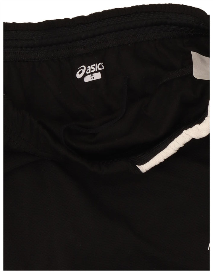 Asics Damen Graphic Sport Shorts UK 10 Small Schwarzes Colourblock-Polyester
