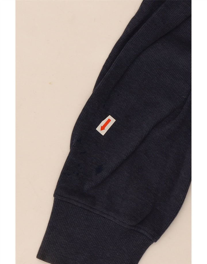 Gant Herren-Pullover mit Reißverschluss am Hals, mittlere marineblaue Baumwolle