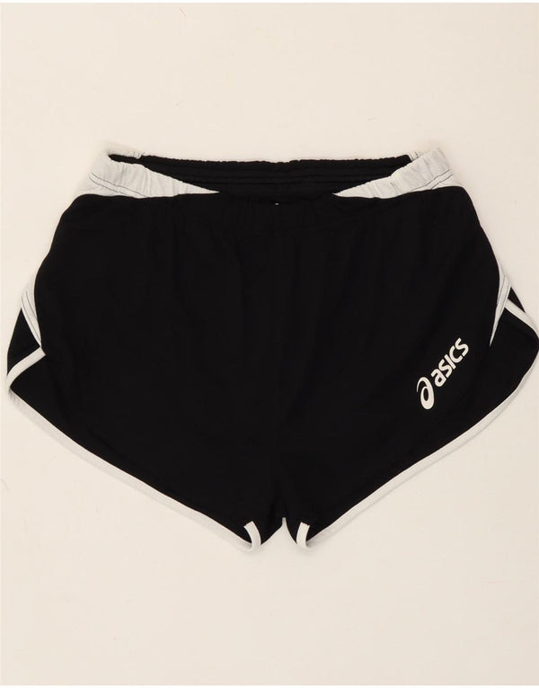 Asics Damen-Sportshorts UK 14 Medium Black Colourblock Polyester Sports