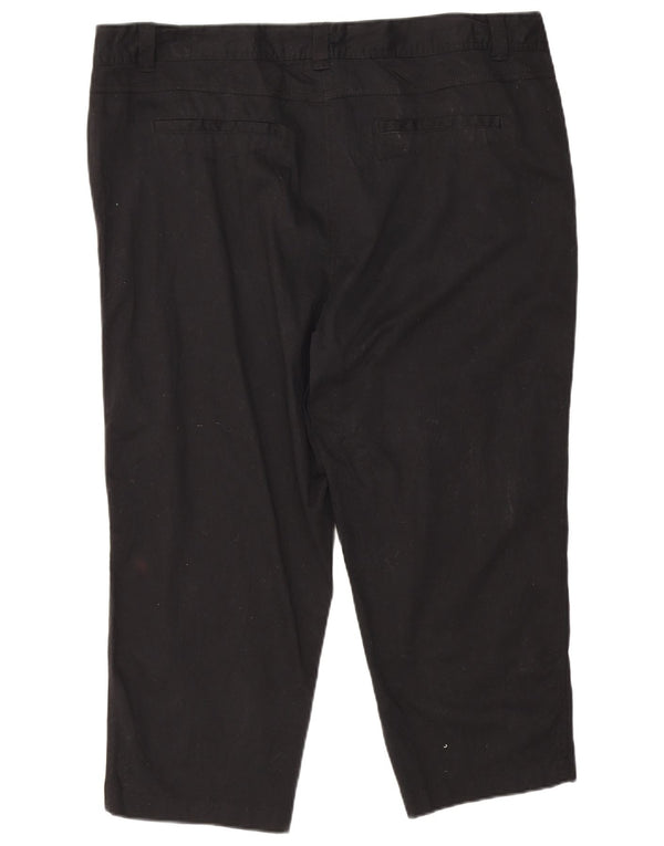 M&Co Damen Caprihose UK 20 XL W40 L22 Schwarze Baumwolle