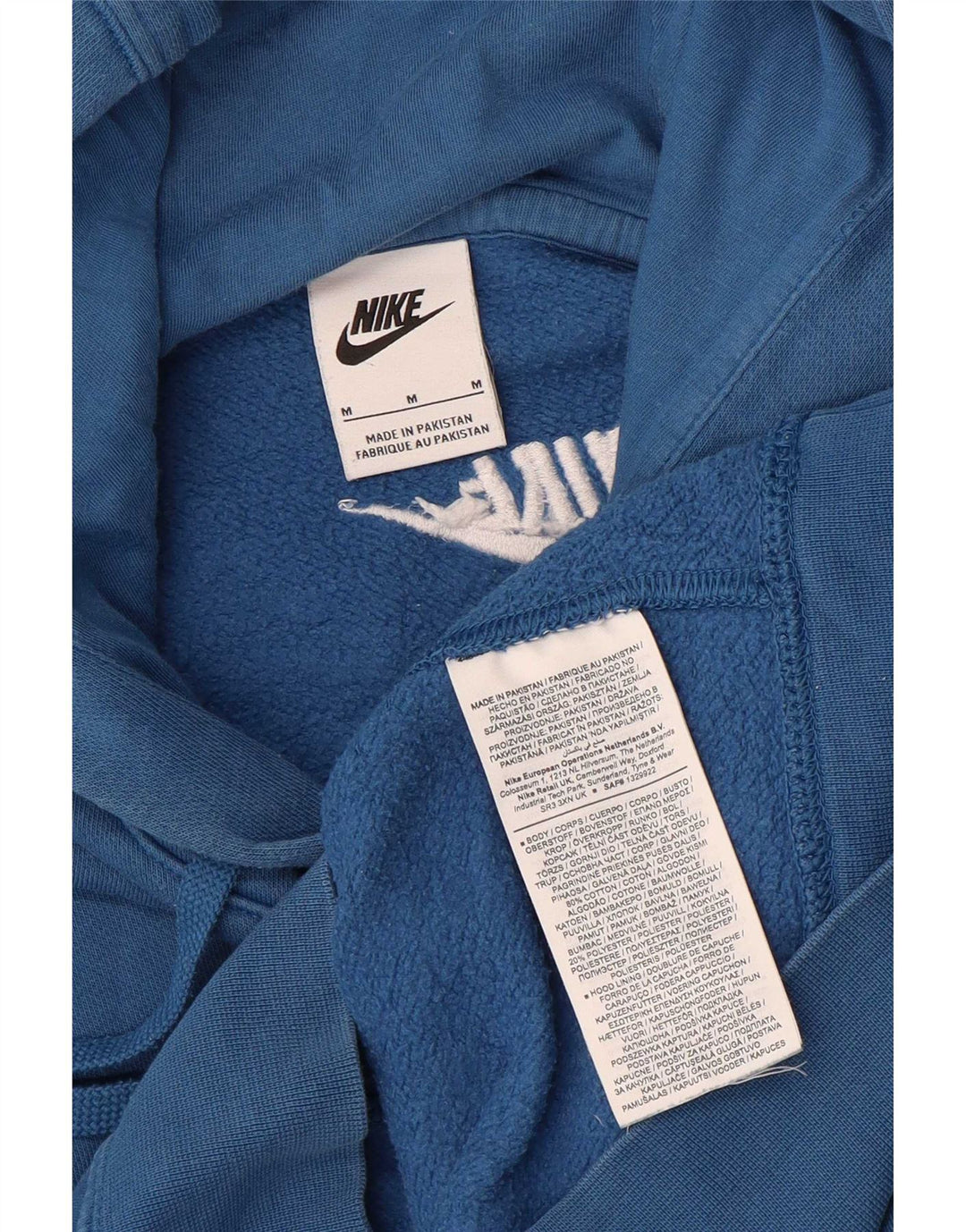 Nike Herren-Kapuzenpullover mit Grafik, mittelblaue Baumwolle