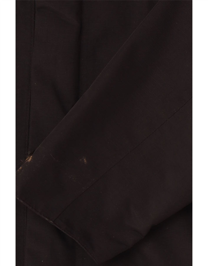 JACK WOLFSKIN Herren-Regenjacke mit Kapuze, UK 42, Größe L, Schwarz, Polyamid