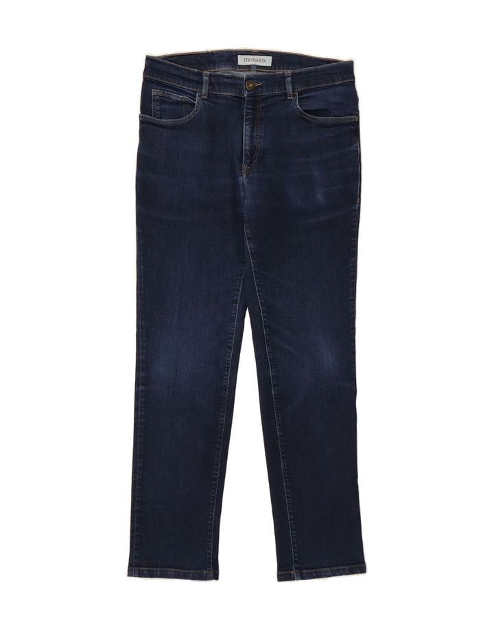 TRUSSARDI Mens Slim Jeans W33 L30 Navy Blue Vintage Trussardi and Second-Hand Trussardi from Messina Hembry 