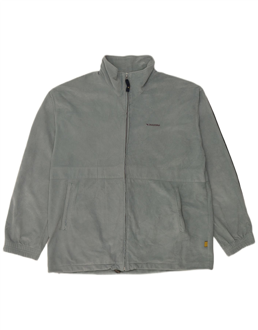 Diadora Herren Velours-Trainingsoberteil, Jacke, UK 44, 2XL, Blau, Polyester