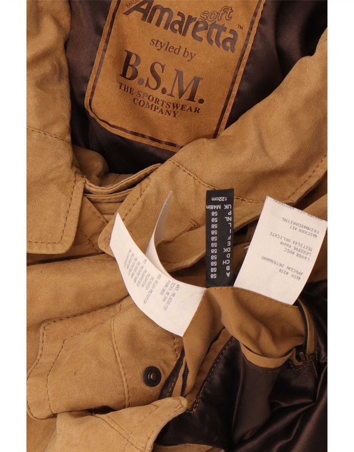 B.S.M Herrenmantel UK 48 4XL Beige Nylon