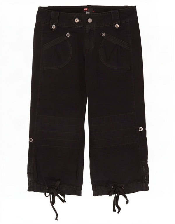 Diesel Womens Capri Trousers W29 L21 Black Cotton