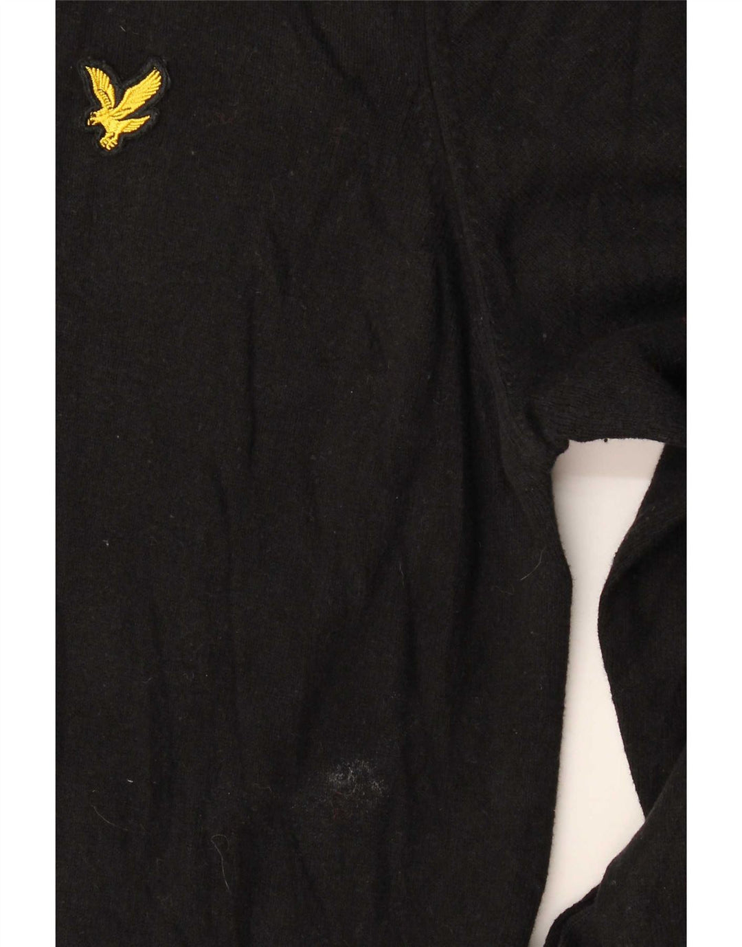 Lyle & Scott Herren-Pullover mit Rundhalsausschnitt, mittelschwarze Baumwolle