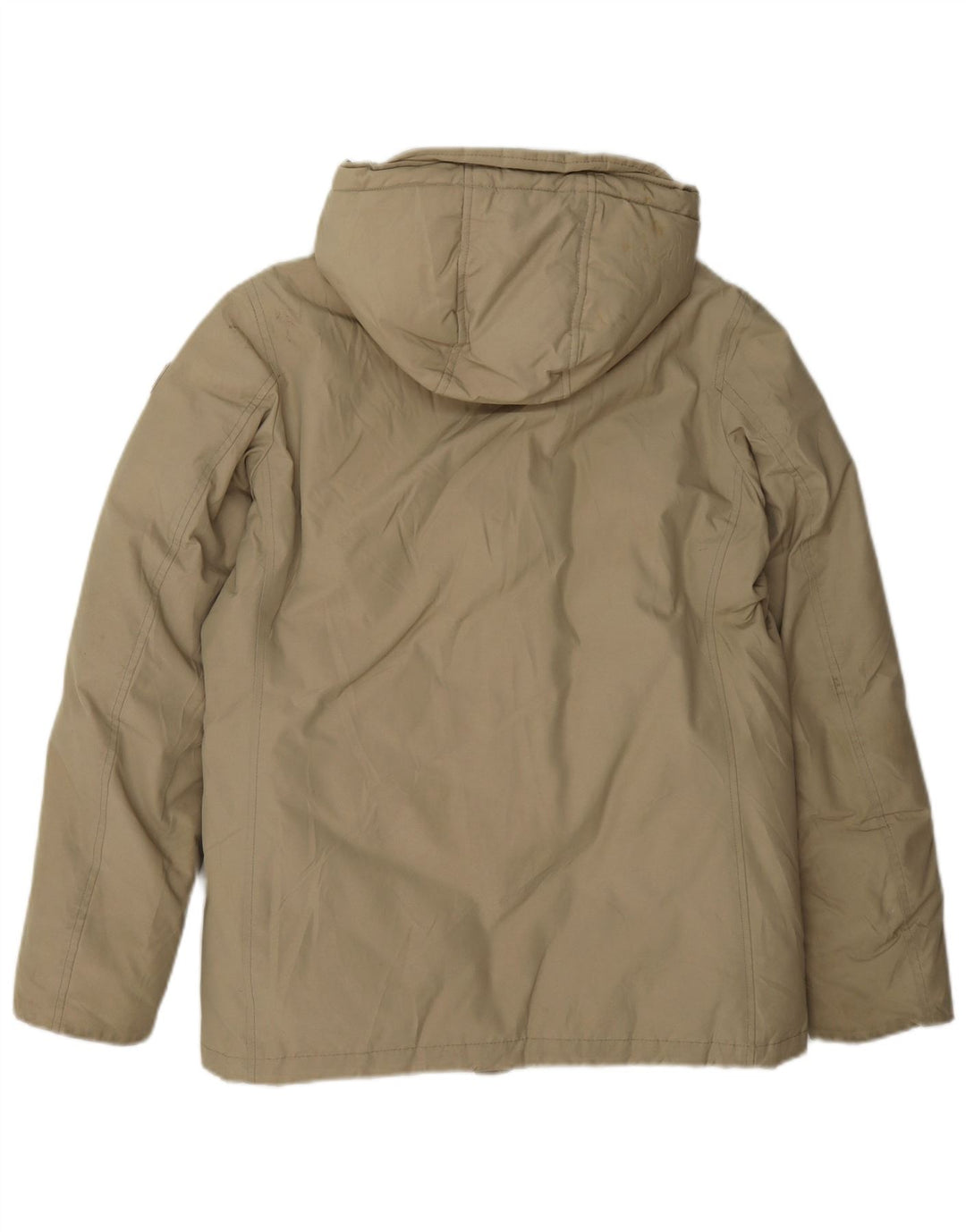 Woolrich Wattierte Jungenjacke mit Kapuze, 11–12 Jahre, beige Baumwolle