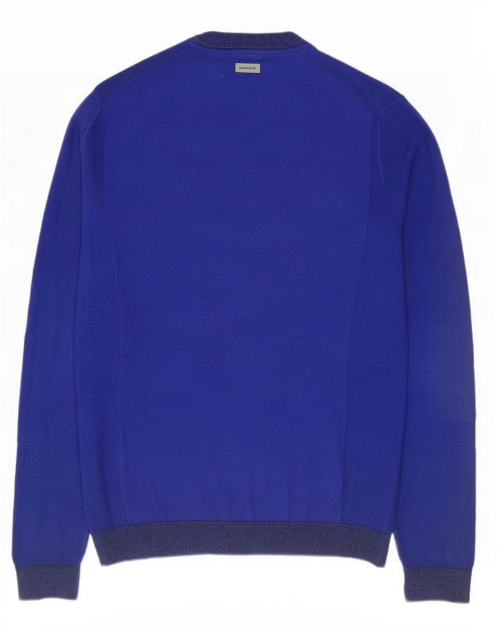 Ted Baker Herren-Pullover mit Rundhalsausschnitt, Größe 3, mittelgroß, marineblau, Baumwolle
